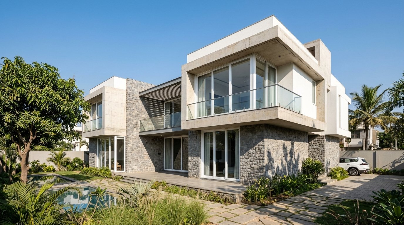 Exterior modern villa architecture